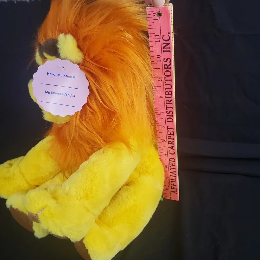 Giggle Scape Yellow Lion Plush Orange Mane  12